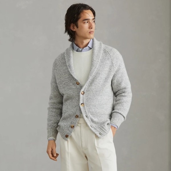 ✨브루넬로쿠치넬리 남성 브이넥 가디건 - Brunello Cucinelli Mens V-neck Cardigan - brc4152x