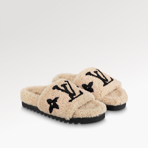 ✨루이비통 여성 봄 디아 플랫뮬 시어링 슬리퍼 - Louis vuitton Womens Slipper - lvs1677x