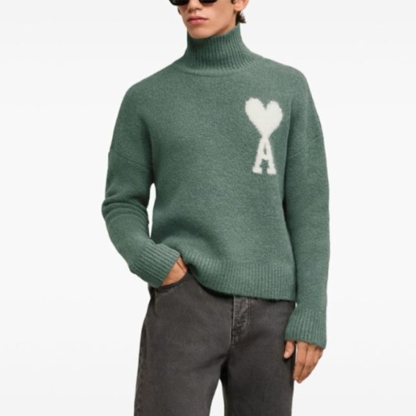 ✨아미 남/녀 터틀넥 니트웨어 - Ami Unisex Turtle-neck Knitwear - amc4469x