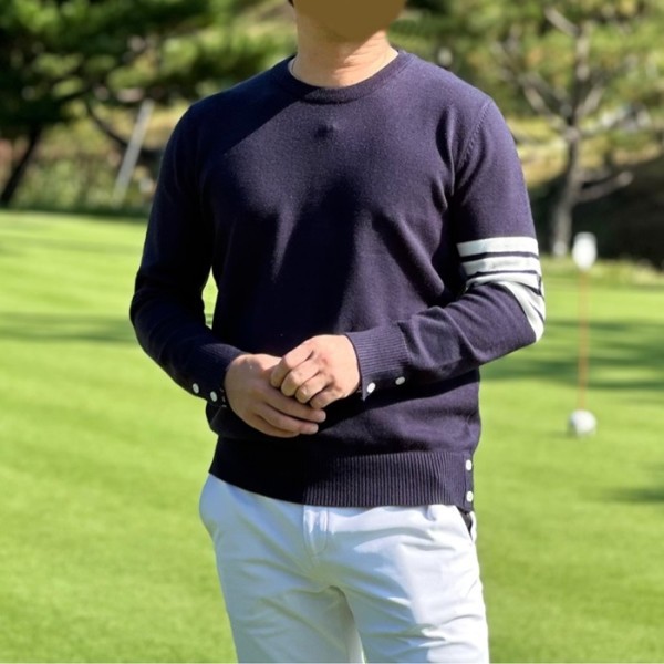 ✨[AMAZINGCRE] 어메이징크리 남성 에센셜 고스트 스웨터 - gol1466x