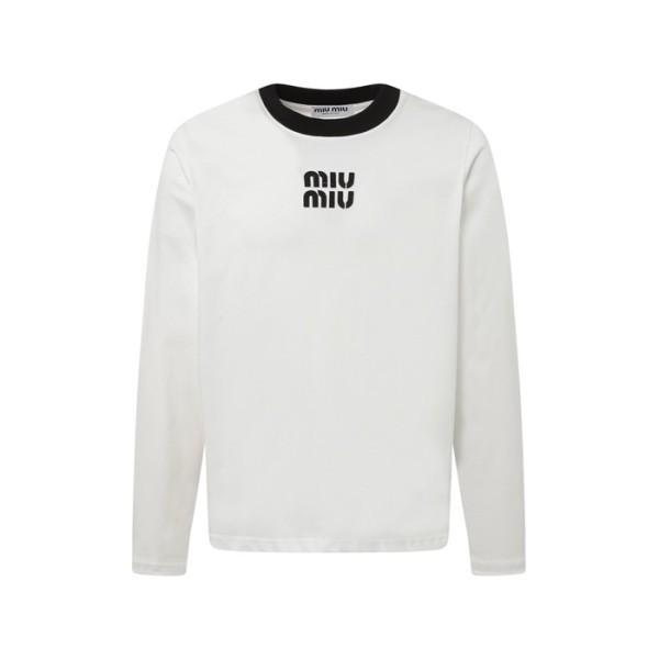✨미우미우 남/녀 라운드 긴팔티 - Miumiu Unisex Round Tshirt - mic4685x