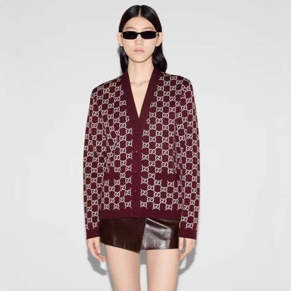 ✨구찌 여성 브이넥 가디건 - Gucci Womens V-neck Cardigan - guc4846x
