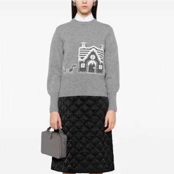 ✨톰브라운 여성 라운드 니트 - Thom Browne Womens Knitwear - thc4948x