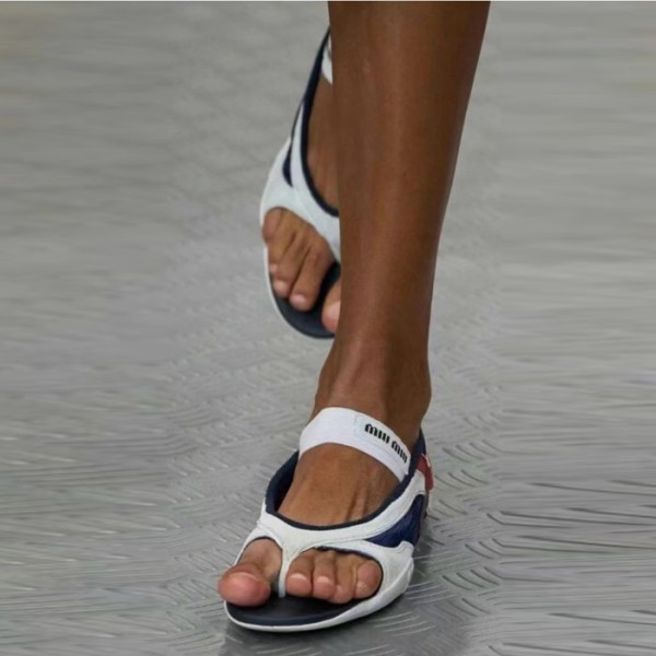 ✨미우미우 여성 김나지움 조리 발레리나 - Miumiu Womens Gymnasium Technical Fabric Thong ballerinas - mis3381x