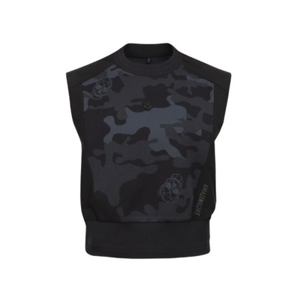 ✨[AMAZINGCRE] 어메이징크리 여성 알렉스 카모 자카드 스웨터 베스트 - gol1556x