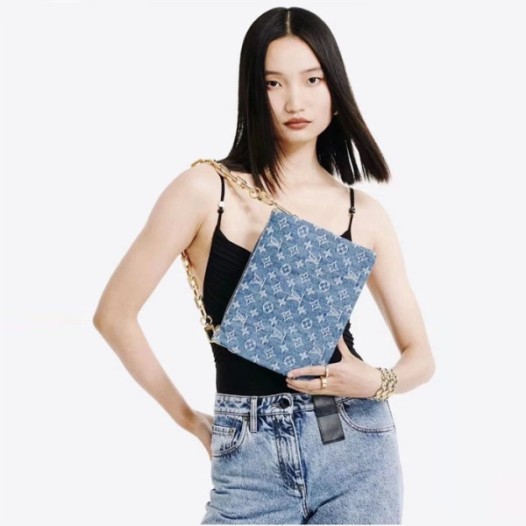 ★루이비통 여성 쿠상 PM 숄더백 M24564 - Louis vuitton Womens Coussin Blue Denim PM - lvb5045x