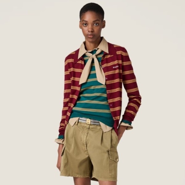 ✨미우미우 여성 폴로 가디건 - Miumiu Womens Polo Cardigan - muc5517x