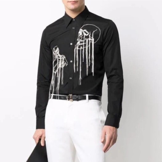 ❤알렉산더 맥퀸 남성 블랙 셔츠 - Alexander McQueen Mens Dress Shirts - alc5658x