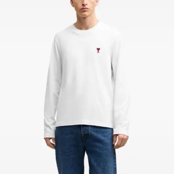 ✨아미 남/녀 크루넥 긴팔티 - Ami Unisex Round Tshirt - amc5705x