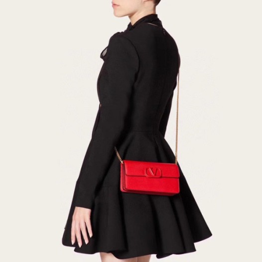 ❤발렌티노 브이로고 시그니처 가죽 체인 지갑 - Valentino Womens Garavani Vlogo Bag - vab5245x