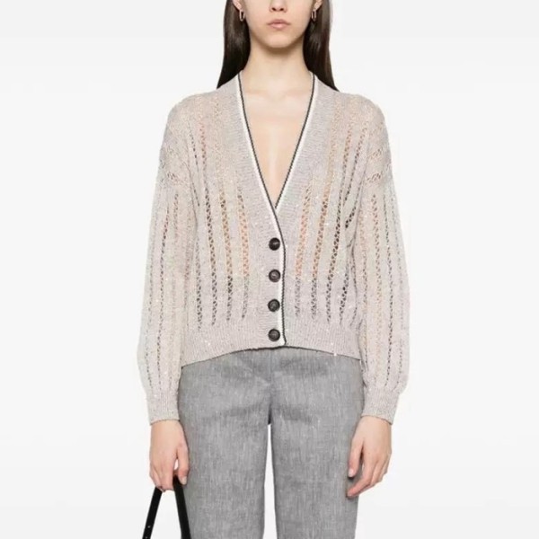 ✨브루넬로쿠치넬리 여성 브이넥 가디건 - Brunello Cucinelli Womens V-neck Cardigan - brc5856x