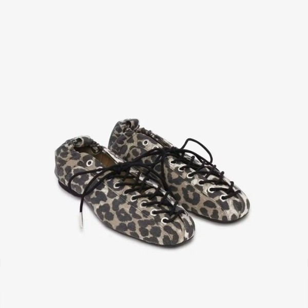 ✨가니 여성 올레텍스 레이스업 발레리나 - Ganni Womens Oleatex Lace-Up Ballerinas - lvs5624x