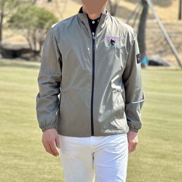 ✨[AMAZINGCRE] 어메이징크리 남성 아이언헤드 백로고 윈드 자켓 - gol1608x