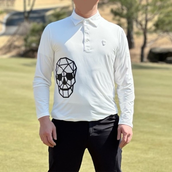 ✨[Amazing Cre] 어메이징크리 남성 스컬 롱슬리브 티셔츠 - gol1612x