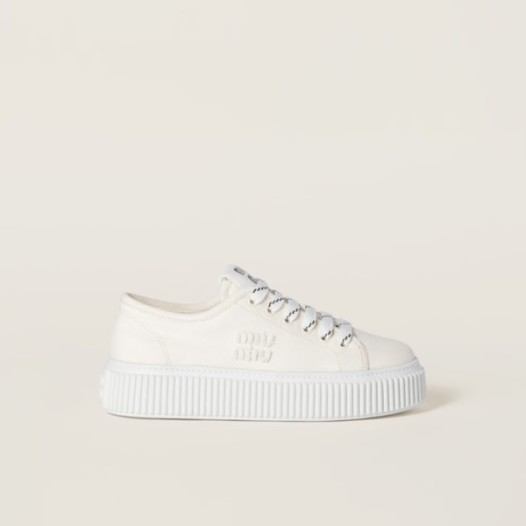 ❤미우미우 여성 로고 장식 데님 스니커즈 - Miumiu Womens Logo Decorated Denim Sneakers - mis5643x