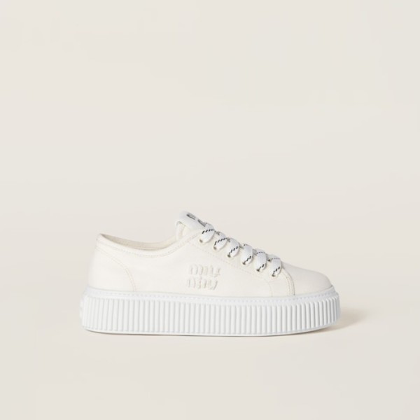 ✨미우미우 여성 로고 장식 데님 스니커즈 - Miumiu Womens Logo Decorated Denim Sneakers - mis5643x