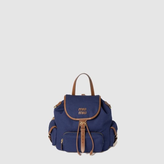❤미우미우 여성 캔버스 가죽 백팩 - MiuMiu Womens Canvas Leather Backpack - mib5401x