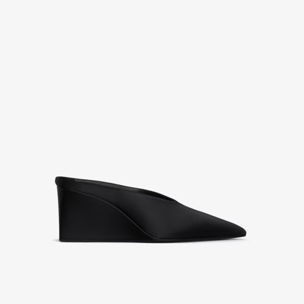 ✨알라이아 여성 새틴 큐브 웨지 뮬 - Alaia Womens Cube Wedge Mules In Satin - als5672x