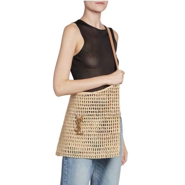 ✨입생로랑 여성 라피아 마크라메 oxalis 숄더백 - Saint Laurent Womens Oxalis Shoulder Bag In Raffia Macramé - ysb5505x