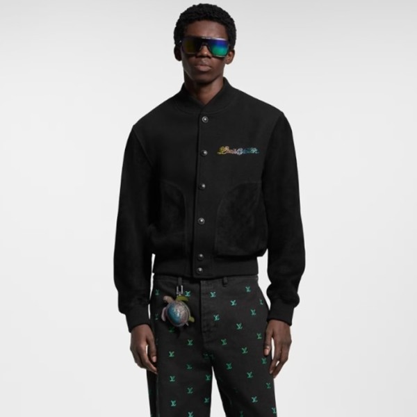 ✨루이비통 남성 레더 믹스 바시티 블루종 - Louis vuitton Mens Leather Mix Varsity Blouson - lvc6574x