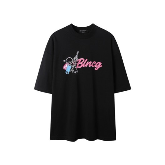 ❤발렌시아가 남성 라운드 반팔 티셔츠 - Balenciaga Mens Round Tshirt - bac6592x