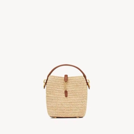 ❤입생로랑 여성 LE37 라피아 버킷백 - Saint Laurent Womens LE37 Raffia Bucket Bag - ysb5608x