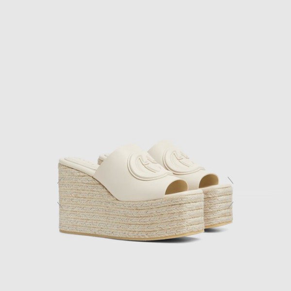 ✨구찌 여성 GG 웨지힐 뮬 - Gucci Womens GG Wedge Heel Mules - gus5828x