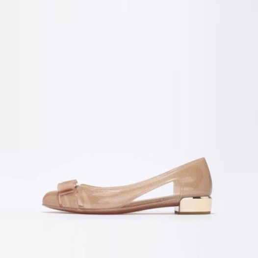 ❤페라가모 여성 바리나 발레리나 플랫 슈즈 - Salvatore Ferragamo Womens Varina Amaretti Flap Shoes - fes5832x