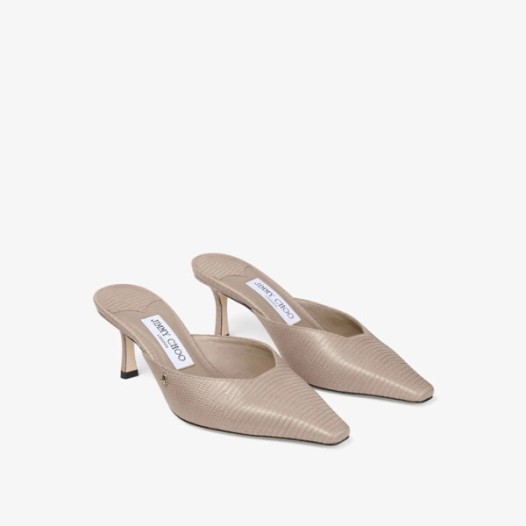 ❤지미추 여성 비비 65 리자드 프린트 가죽 뮬 - Jimmy Choo Womens Vivi 65 Lizard Print Leather Mules - jis5851x