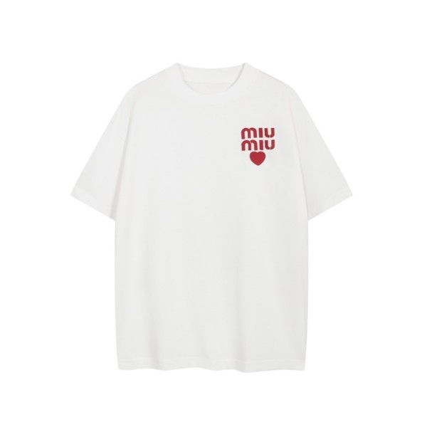✨미우미우 남/녀 라운드 반팔 티셔츠 - Miumiu Unisex Round Tshirt - mic6829x