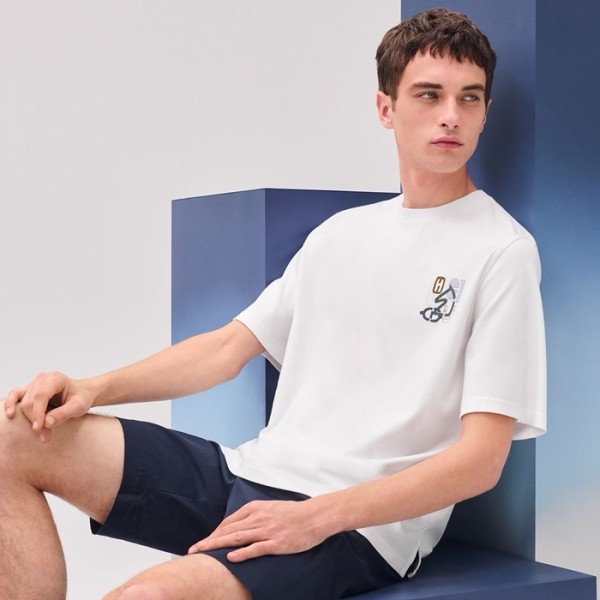 ✨에르메스 남성 라운드 반팔티 - Hermes Mens Round Tshirt - hec6862x