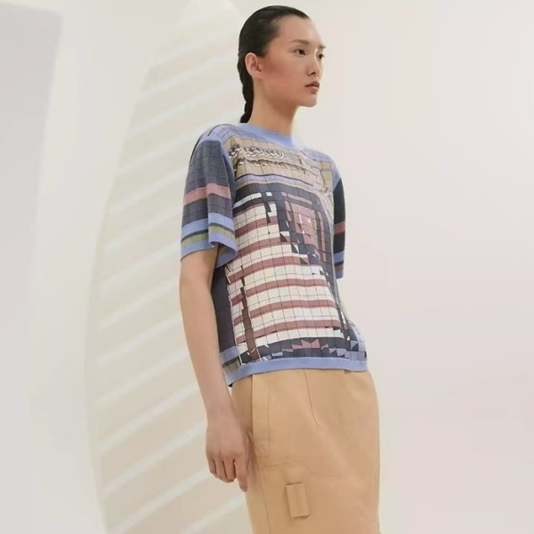 ✨에르메스 여성 라운드 반팔티 - Hermes Womens Round Tshirt - hec6902x