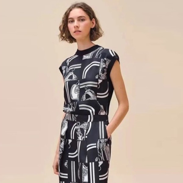 ✨에르메스 여성 크루넥 반팔티 - Hermes Womens Round Tshirt - hec6906x