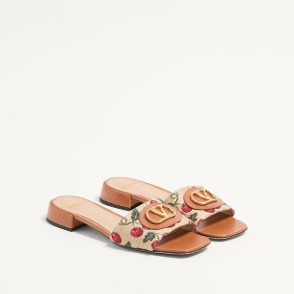 ✨발렌티노 여성 시그니처 체리픽 슬라이드 샌들 - Valentino Womens VLogo Signature Cherryfic Slide Sandal - vas5991x