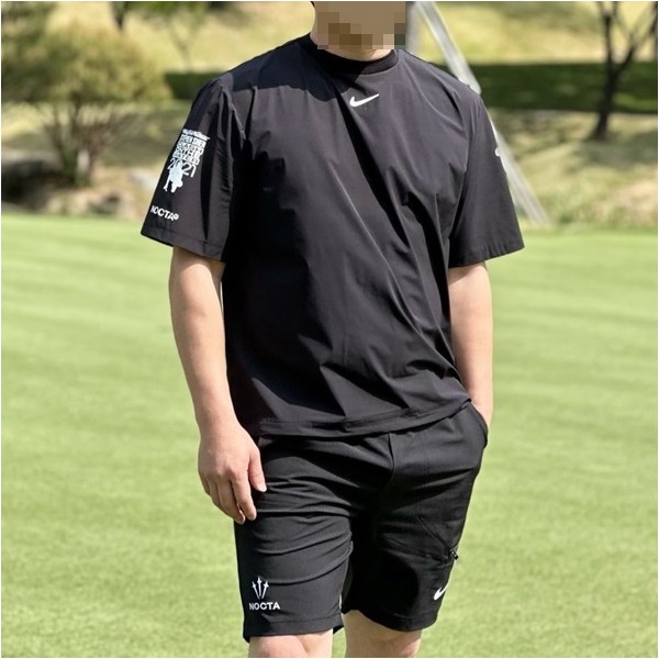✨[NIKE × NOCTA]  녹타×나이키 골프 숏슬리브 크루넥 & 쇼츠 팬츠 세트 - gol1692x