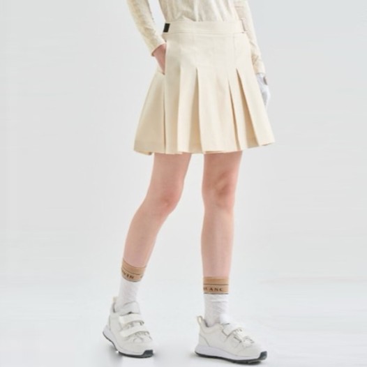 ❤[LANVIN BLANC] 랑방블랑 여성 벨트 디테일 플리츠 퀼토르 팬츠 - gol1699x