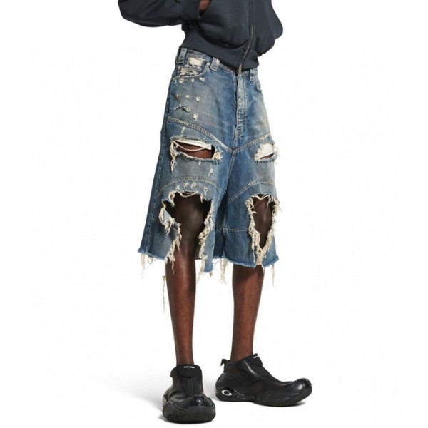 ✨발렌시아가 남성 데님 쇼츠 - Balenciaga Mens Denim Shorts - bac7019x