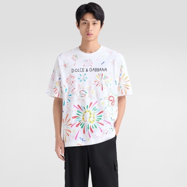✨돌체앤가바나 남성 반팔 티셔츠 - Dolce&Gabbana Mens Round Tshirt - doc7057x