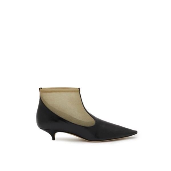 ✨더 로우 여성 메시 나일론 & 가죽 부티 - The Row Womens Mesh Nylon & Leather Booties - ths6002x