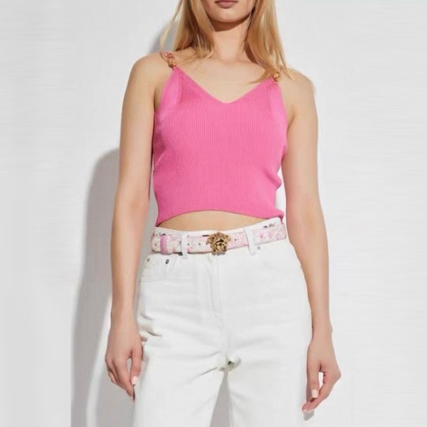 ✨베르사체 여성 Safety Pin 니트 크롭 탑 - Versace Womens Safety Pin Knit Crop Tops - vec7081x