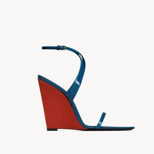 ❤입생로랑 여성 페이던트 Salomé 웨지 - Saint Laurent Womens Patent Leather Salomé Wedge - yss6020x