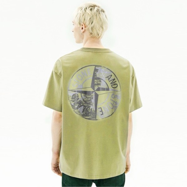 ✨스톤아일랜드 남성 라운드 반팔 티셔츠 - Stone Island Mens Round Tshirt - stc7102x