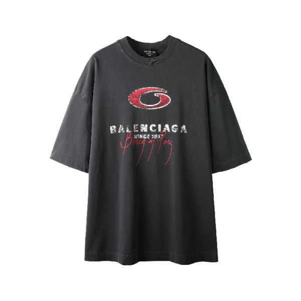 ✨발렌시아가 남성 라운드 반팔 티셔츠 - Balenciaga Mens Round Tshirt - bac7159x