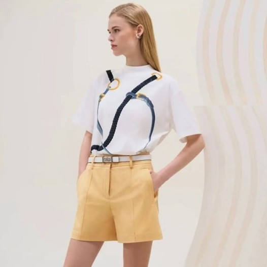 ❤에르메스 여성 크루넥 반팔티 - Hermes Womens Round Tshirt - hec7183x