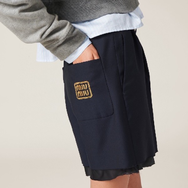 ✨미우미우 남성 네이비 반바지 - Miumiu Mens Navy Half-pants - mic7186x