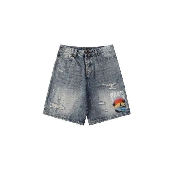 ✨발렌시아가 남성 데님 쇼츠 - Balenciaga Mens Denim Shorts - bac7204x