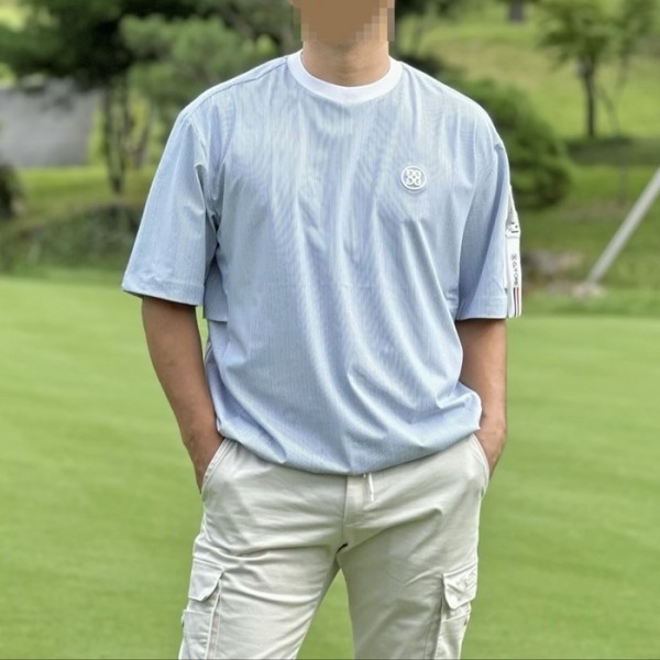 ✨[G/FORE] 지포어 남성 씨어써커 라운드 티셔츠 - gol1703x