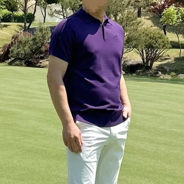 ✨PXG 남성 컬러블럭 원포인트 카라 반팔 티셔츠 - gol1704x