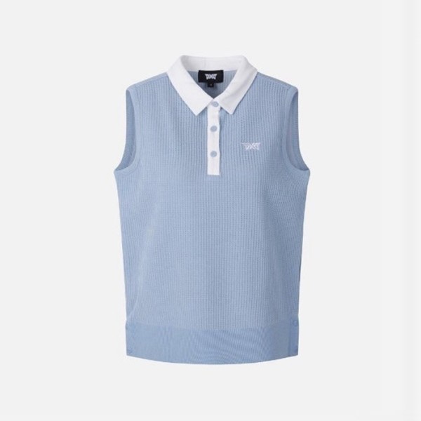 ✨PXG 여성 썸머 카라 슬리브리스 스웨터 - gol1709x