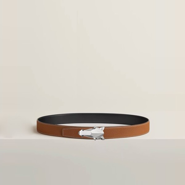 ✨에르메스 남성 데스트리에 버클 리버서블 벨트 - Hermes Mens Destrier Buckle Reversible Belt - bel246x